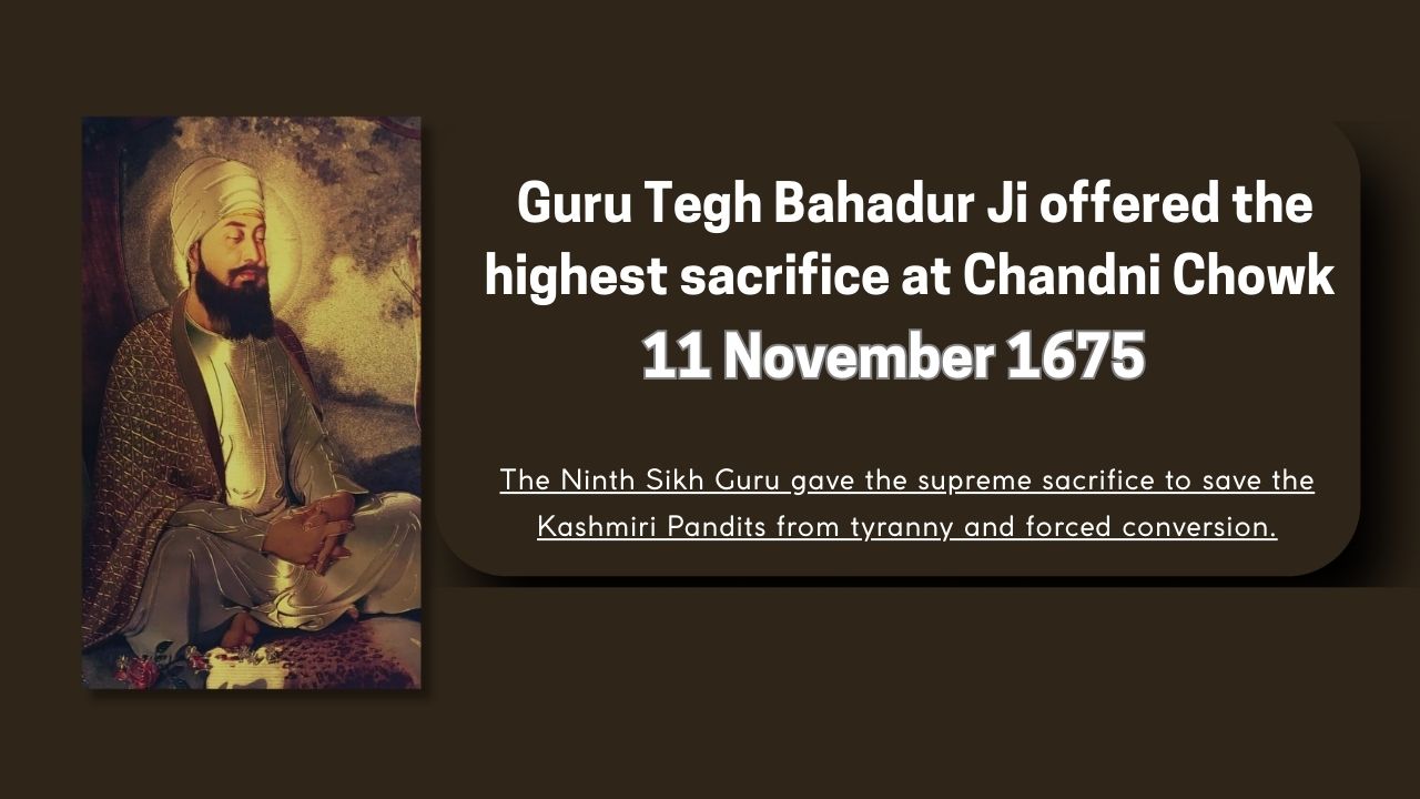 Guru Tegh Bahadur Ji Sacrifice For Dharma - 11  Nov 1675
