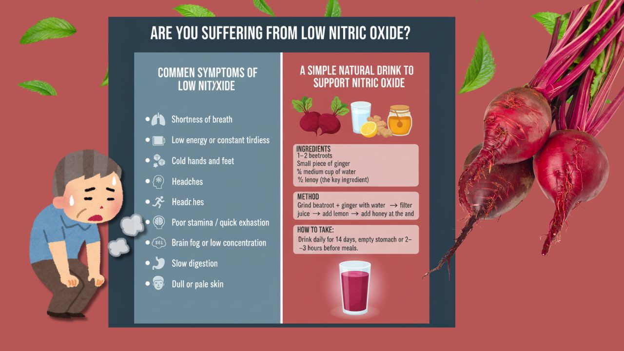 Low Nitric-Oxide Symptoms Natural beetroot Remedy